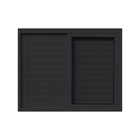 Janela Veneziana de Correr 3 Folhas Alumínio Pintado Preto Sob Medida Linha 25 OGB Esquadrias