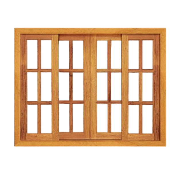 Janela De Correr Vidrinho Reta - Madeira Maciça - Angelim Med