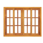 Janela De Correr Vidrinho Reta - Madeira Maciça - Angelim Med