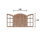 Janela De Madeira De Abrir 100x120cm 4 Folhas Rodam  Eucalipto