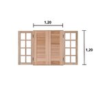 Janela De Madeira De Abrir 120x120cm 4 Folhas Rodam  Eucalipto