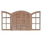 Janela De Madeira De Abrir 120x120cm 4 Folhas Rodam  Eucalipto