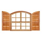 Janela De Madeira Guilhotina 100x120cm 4 Folhas Rodam  Imbuia