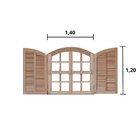 Janela De Madeira Guilhotina 140x120cm 4 Folhas Rodam  Eucali