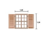 Janela De Madeira Guilhotina 140x120cm 4 Folhas Rodam  Eucali