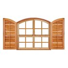 Janela De Madeira Guilhotina 140x120cm 4 Folhas Rodam  Imbuia