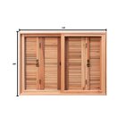 Janela De Madeira Pantográfica 100x120cm Lisa Pop Requadro Es