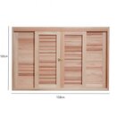 Janela De Madeira Veneziana De Correr 120x150cm Com Caixilho