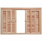 Janela De Madeira Veneziana De Correr 120x180cm Com Caixilho