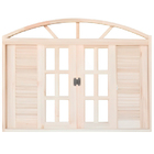 Janela De Madeira Veneziana De Correr Arco Eucalipto Batentes