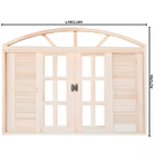 Janela De Madeira Veneziana De Correr Arco Eucalipto Batentes