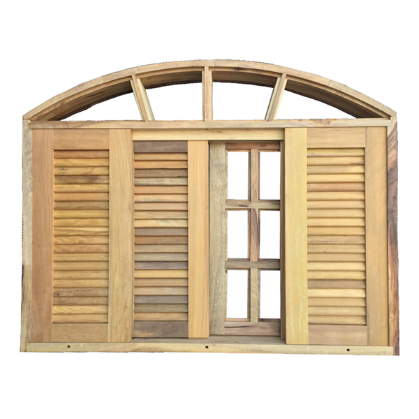 Janela De Madeira Veneziana De Correr Em Arco De Itaúba Esqua