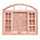 Janela De Madeira Veneziana De Correr Em Arco Padrão Cedro Es