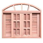 Janela De Madeira Veneziana De Correr Em Arco Padrão Cedro Es