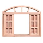 Janela De Madeira Veneziana De Correr Em Arco Padrão Cedro Es