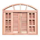 Janela De Madeira Veneziana De Correr Em Arco Padrão Cedro Es