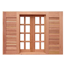 Janela De Madeira Veneziana De Correr Reto De Cedro Arana Esq