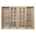 Janela De Madeira Veneziana De Correr Reto De Itaúba Esquadri