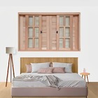 Janela De Madeira Veneziana De Correr Reto Eucalipto Bat De 1