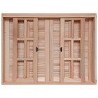 Janela De Madeira Veneziana De Correr Reto Eucalipto Bat De 1