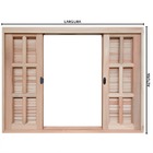 Janela De Madeira Veneziana De Correr Reto Eucalipto Bat De 1