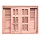 Janela De Madeira Veneziana De Correr Reto Padrão Cedro Esqua