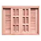 Janela De Madeira Veneziana De Correr Reto Padrão Cedro Esqua