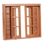 Janela De Madeira Veneziana De Correr Reto Padrão Cedro Esqua