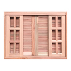 Janela De Madeira Veneziana De Correr Reto Padrão Cedro Esqua