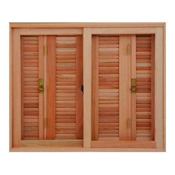 Janela De Madeira Veneziana Pantográfica Reto Bat.12 Cm Eucal