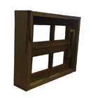 Janela De Madeira Vitro Basculante Reto De Itaúba Esquadrias