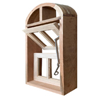 Janela De Madeira Vitro Capelinha Basculante Em Arco Padrão C