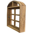 Janela De Madeira Vitro Capelinha Pivotante Em Arco De Itaúba