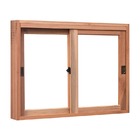 Janela De Madeira Vitro Correr Panorâmico 2 Folhas Móveis Ret