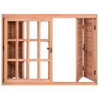 Janela De Madeira Vitro Correr Quadriculado Veneziana Pantogr