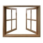 Janela De Madeira Vitro De Abrir Reto Padrão Cedro Batentes D