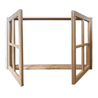 Janela De Madeira Vitro De Abrir Reto Padrão Cedro Esquadrias