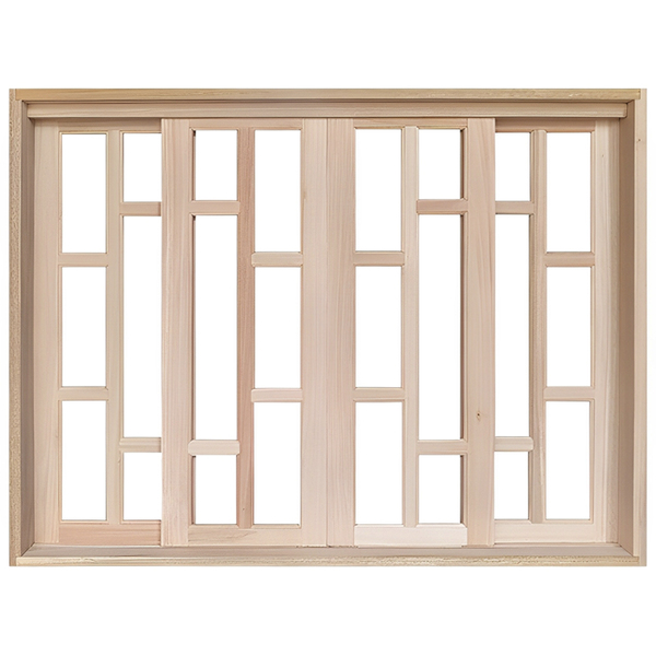 Janela De Madeira Vitro De Correr Beni Reto Padrão Cedro Bate