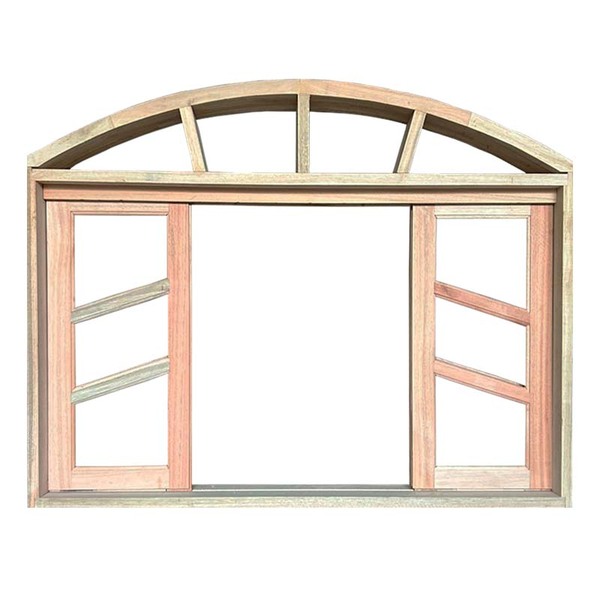 Janela De Madeira Vitro De Correr Diagonal Arco Padrão Cedro
