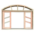 Janela De Madeira Vitro De Correr Diagonal Arco Padrão Cedro