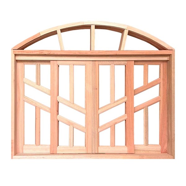Janela De Madeira Vitro De Correr Diamante Em Arco Padrão Ced