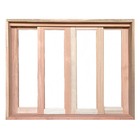 Janela De Madeira Vitro De Correr Panorâmico Reto Padrão Cedr