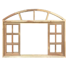 Janela De Madeira Vitro De Correr Quadriculado Em Arco De Ita