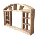 Janela De Madeira Vitro De Correr Quadriculado Em Arco De Ita