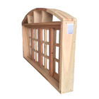 Janela De Madeira Vitro De Correr Quadriculado Em Arco Padrão