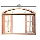 Janela De Madeira Vitro De Correr Quadriculado Em Arco Padrão