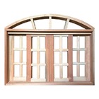 Janela De Madeira Vitro De Correr Quadriculado Em Arco Padrão