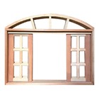 Janela De Madeira Vitro De Correr Quadriculado Em Arco Padrão