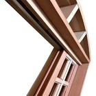 Janela De Madeira Vitro De Correr Quadriculado Em Arco Padrão