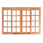 Janela De Madeira Vitro De Correr Quadriculado Reto De Cedro